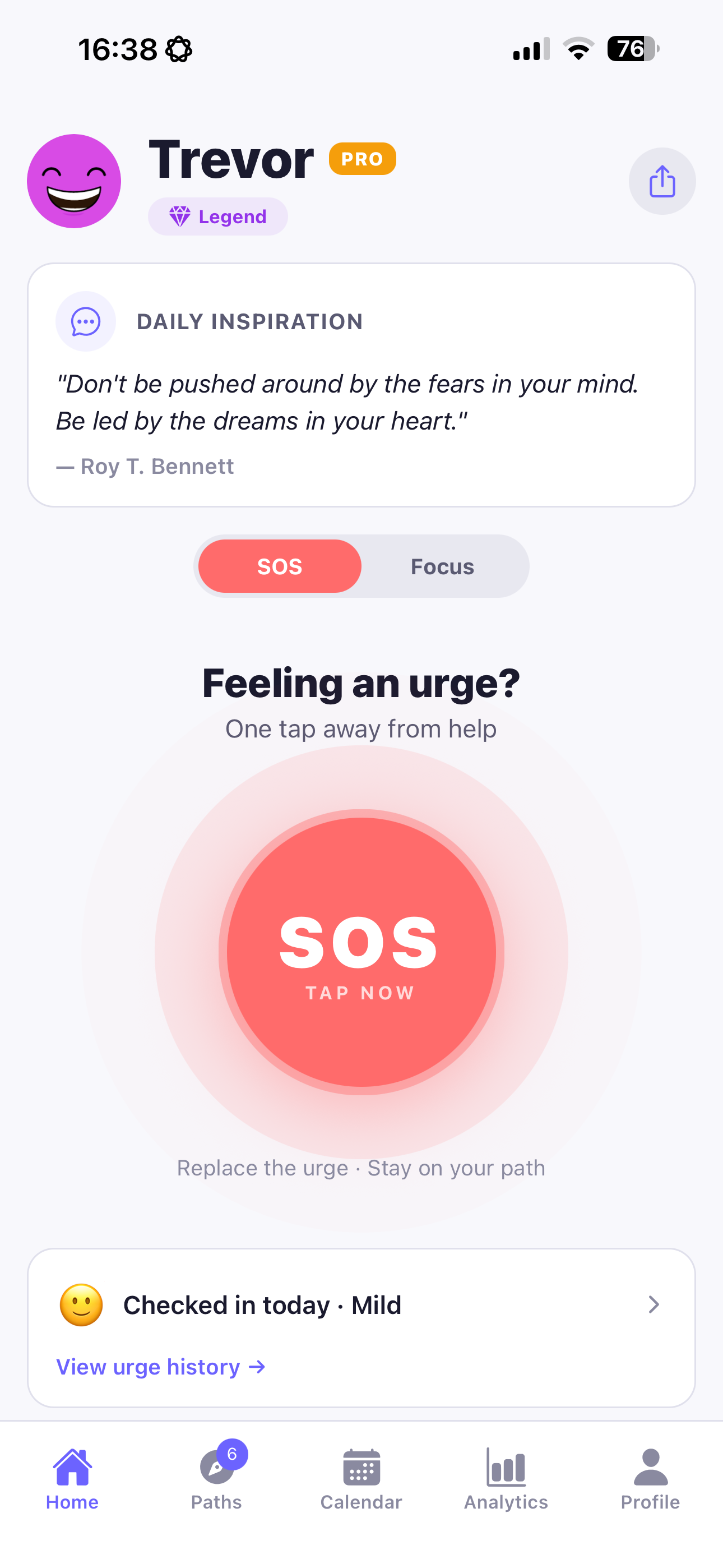 Help is one tap away when an urge hits
